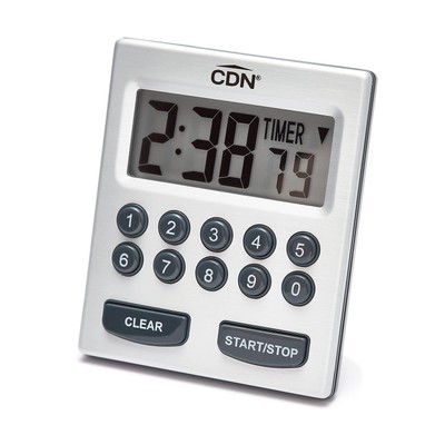 CDN Direct Entry 2- Alarm Digital Kitchen Timer | Counts Up & Down, 10 Hours ...