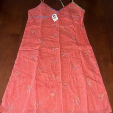 NWT VINTAGE GAP Size 6 US Floral Daisy Embroidered Spaghetti Strap Slip Dress