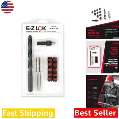 M10-1.25 Thread Repair Kit - Carbon Steel Inserts, 10pc Set, Pro Metal Repair
