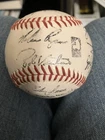 Nolan Ryan Bobby Valentine Juan Rodriguez Signed Texas Rangers Baseball