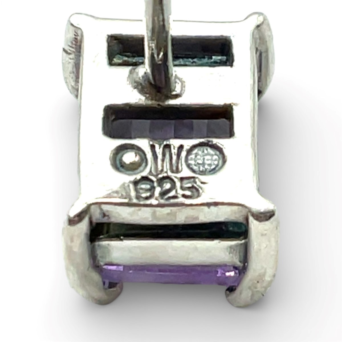 Sterling Silver Rectangular Light Purple Amethyst… - image 6