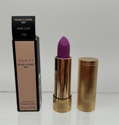 Gucci Rouge A Levres Mat Lipstick Lip Colour Matte 702 Anne Lilac NEW NIB