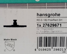 Hansgrohe Raindance S 27629671 PowderRain Fall Shower Head Matte Black New 575