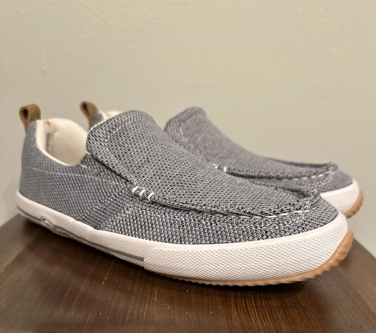 Margaritaville Cayman Men\'s Grey Canvas Slip-On Boat  Shoes Size 9 Margaritaville Boat Shoes for Men for sale - eBay main image 4
