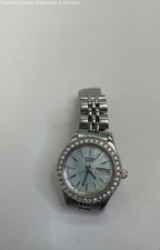 Citizen Quartz Stainless Steel Rhinestone MOP Dial Model 742875 Wristwatch 41.3g
