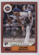 2022 Series 2 1987 Topps Baseball Red 21/25 Tylor Megill #87BA-TME Auto 06bg