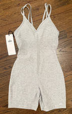 Alo Yoga Women's Sun Out One Piece - Heather Gray - XXS - NWT