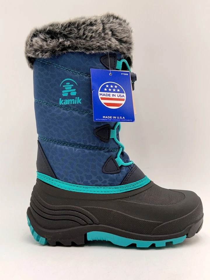 Kamik SNOWGYPSY3 儿童新款靴子蓝色多种尺寸 — 第 4/4 张图片