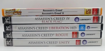 Assassin's Creed PC Game Collection Lot Black Flag Rogue Unity Liberation AC 1&2 - Image 1 of 4