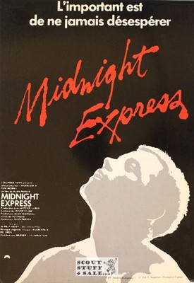 Midnight Express Vintage French Movie Poster, Editions Nugeron #E69, 11x15.25''