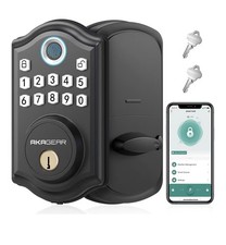 DS10 Pro Keyless Entry Door Lock with APP Control - Fingerprint Matte Black