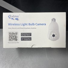 Light Bulb 2K Security Camera WiFi Night Vision Wireless Outdoor Motion Detector