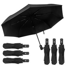 6Pcs Automatic Open Close Compact Windproof Travel Umbrella - Foldable Small ...