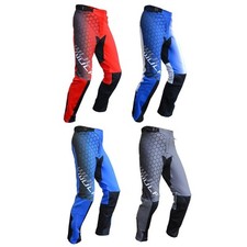 Pantaloni Motocross Wulfsport Adulti Connect Trials Rosso Blu Bianco Grigio