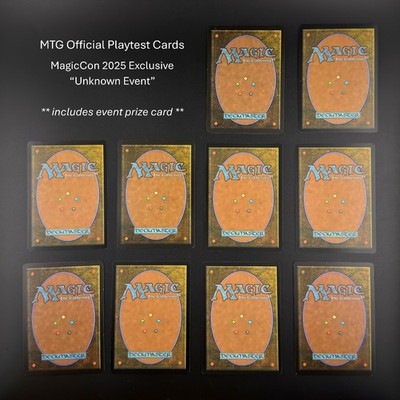 Lot of 10 Official MTG Playtest Cards w/ Unknown Event Promo Card MagicCon  2025 | eBay