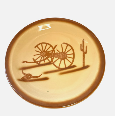 Vintage Blue Ridge China / Tepco Wagon Wheel Desert  9 1/4'' Dinner Plate USA