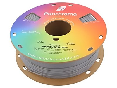 CA02004 Filament: PLA 1,75mm translucent grey 190-230°C 1kg POLYMAKER