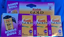 Kodak 200 Film 35mm 4 Rolls 24 Exposures 96 Total Sealed Expired 10/2001