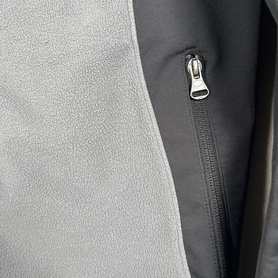 De Colección Nike Y2K Soft Shell Polar Hombres L Cremallera Completa Simulado Cuello Chaqueta Elastizada Térmica Foto 3 de 4