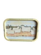 Vintage 1991 Little Bo Peep Nursery Rhyme Tin Tray Sheep Decor Fun Services