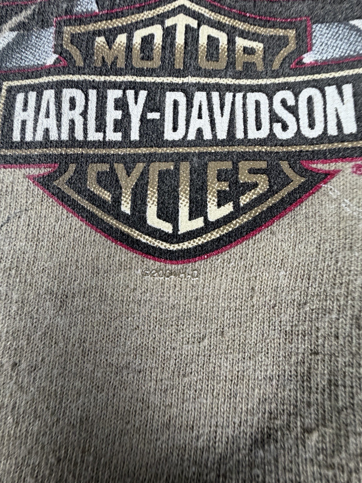 Harley Davidson Vintage 2004 Brown Graphic Short Sleeve T-shirt Size Large image 3