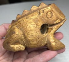 Wooden Frog/Toad Carving Hand Carved Musical Instrument Original Thailand