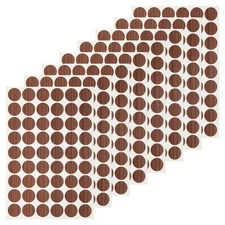 432 Pcs Dia. 21mm/0.8" Hole Cover Stickers, Red Wood
