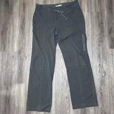 Vintage Nike ACG Pants Womens 10 Gray Hiking Cargo Khakis Drawstring Pockets