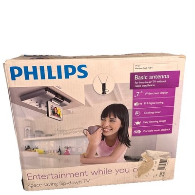 Philips Space Saving Flip-down TV Includes A Basic Antenna For Free TV