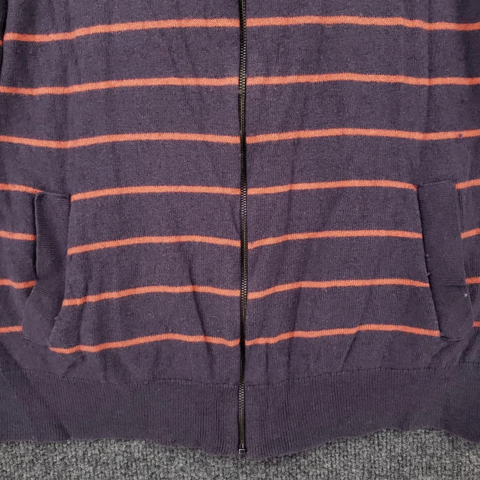 Sudadera con Capucha para Mujer The North Face L Grande Azul Rayas Mezcla de Lana Suéter Cremallera Completa Foto 3 de 4