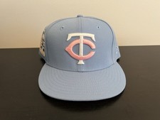 Hat Club Exclusive New Era 59fifty Minnesota Twins Pink UV Hat Size 8