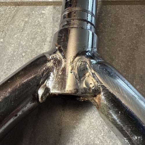 Vintage BMX Fork 20 1 in Threaded Old School BMX Chrome OG 70’s 80’s Unknown - Picture 16 of 18