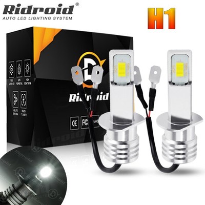 H1 LED Headlight Bulb Conversion Kit High Low Beam Lamp 6500K Super White 2pcs