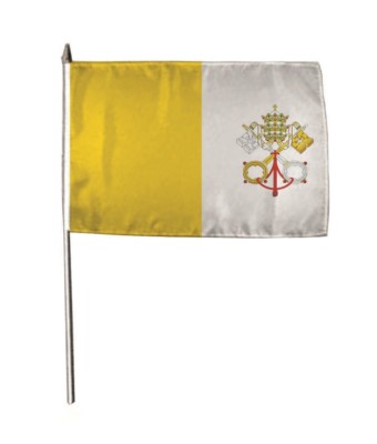 Flaggenfritze Stockflagge Vatikan – 30 X 45 Cm Mit Holzstab