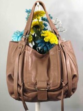 KOOBA Jonnie Brown Taupe Leather Hobo Shoulder Bag