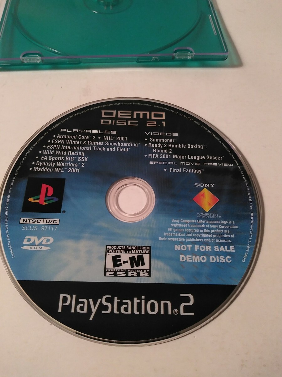 Demo Disc 2.1 PS2 2000 PlayStation 2 Tested (Not For Sale) DISC