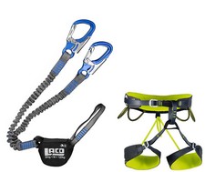 Klettersteigset LACD Pro EVO 3.0 + Gurt Camp Energy für Damen + Herren
