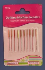 Allary Quilting Machine Needles size 90/14 HAx1 Ball Point  Pack of 10 needles