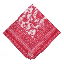 NWT RODA Textured Fuchsia Pink and White Paisley Print Pocket Square