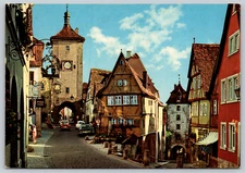 Rothenburg Tauber Plönlein Bavaria Germany Medieval Tower Vintage Postcard