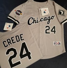 1728 Chicago White Sox JOE CREDE 2005 World Series Baseball Jersey GRAY New