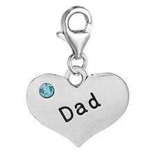 Dad Clip on for Charm Pendant Jewelry w/ Lobster Clasp