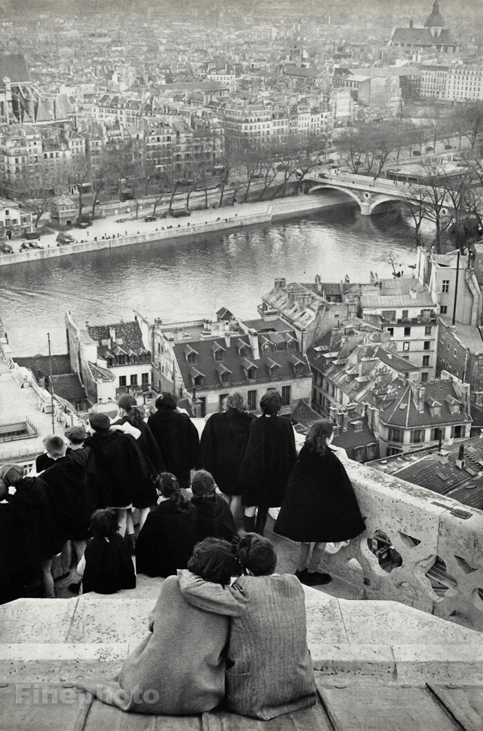 1950s Vintage HENRI CARTIER-BRESSON Paris Seine Bridge Cityscape