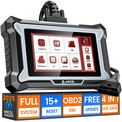 ANCEL DS200 OBD2 Scanner 2025 Diagnosegerät Alle Systeme 15 Service DPF AdBlue