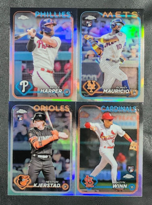2024 Topps Chrome REFRACTORS 1-200 with Rookies You Pick - 2 Card Minimum