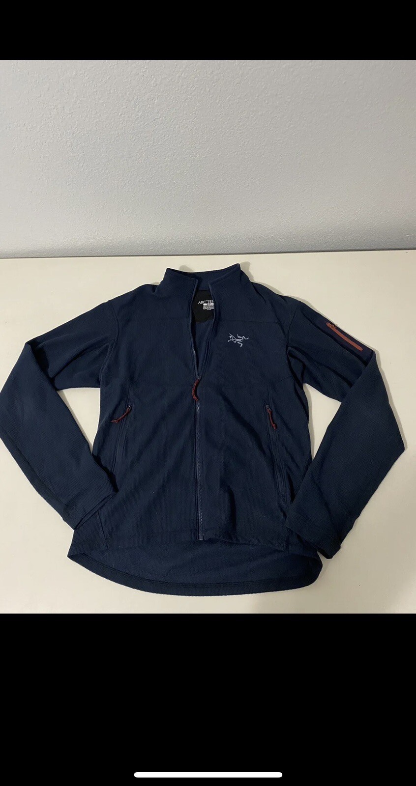 Giacca in pile Polartec blu Arc'teryx cerniera intera da uomo taglia S small