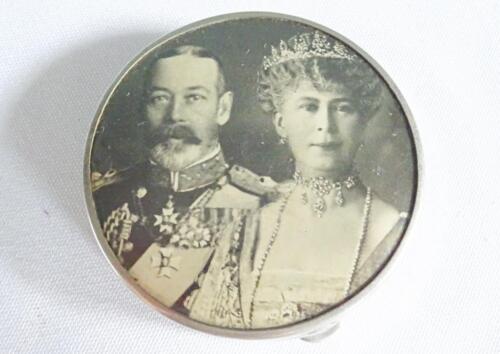 Vintage Powder Compact King George V Silver Jubilee 1935 Souvenir Royalty Royal - Afbeelding 1 van 12