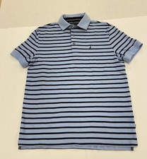 Męska koszulka polo Nautica Performance Deck rozm. S Classic Fit, niebieski z granatowymi paskami