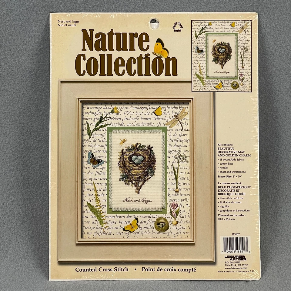 Leisure Arts - Nest & Eggs - Cross Stitch Kit #115557 Finished Size 8 X 10 - Image 2 of 4