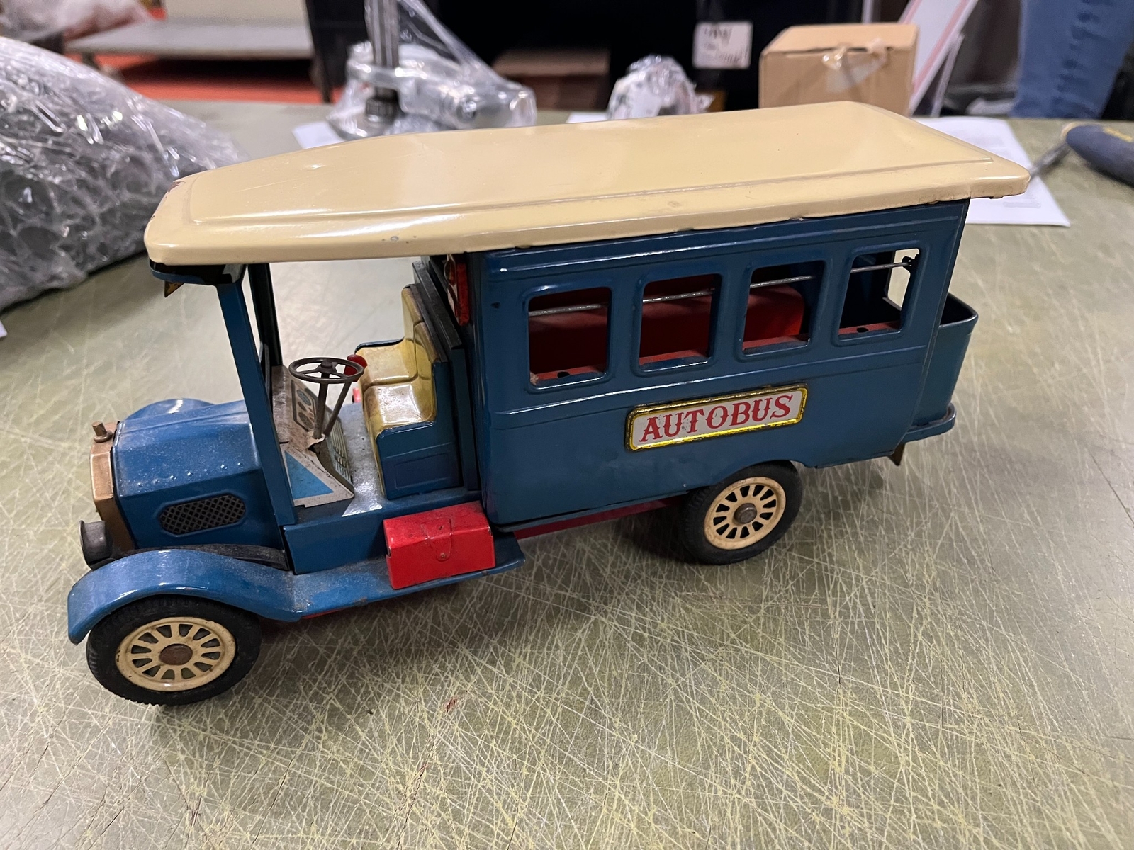 VINTAGE Made In Japan CRAGSTAN TIN FRICTION OLD TIMER AUTOBUS Toy